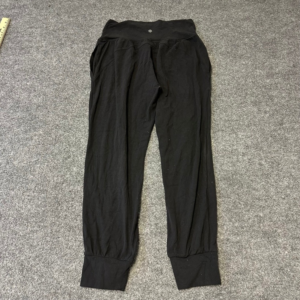 Athleta Joggers Womens Size M Black Salutation High Rise Pockets Activewear Pant